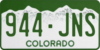 CO license plate 944JNS
