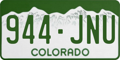 CO license plate 944JNU
