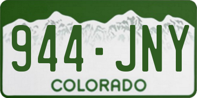 CO license plate 944JNY