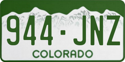 CO license plate 944JNZ