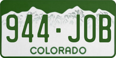 CO license plate 944JOB