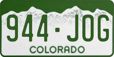 CO license plate 944JOG