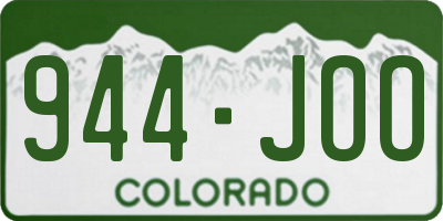 CO license plate 944JOO