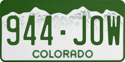 CO license plate 944JOW