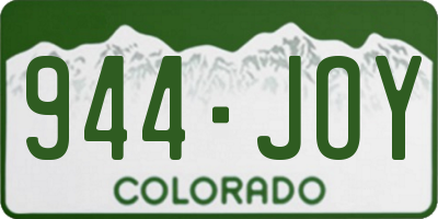 CO license plate 944JOY