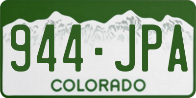 CO license plate 944JPA