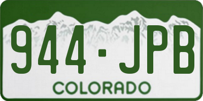 CO license plate 944JPB