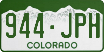 CO license plate 944JPH