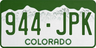 CO license plate 944JPK
