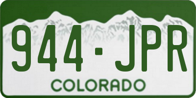 CO license plate 944JPR