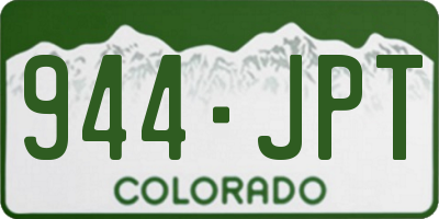 CO license plate 944JPT