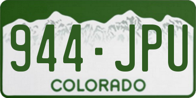 CO license plate 944JPU