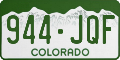 CO license plate 944JQF