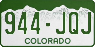 CO license plate 944JQJ
