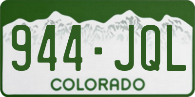 CO license plate 944JQL
