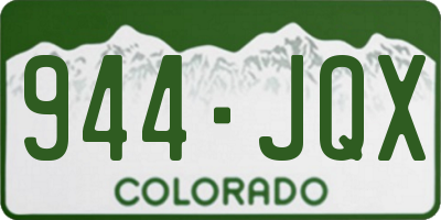 CO license plate 944JQX