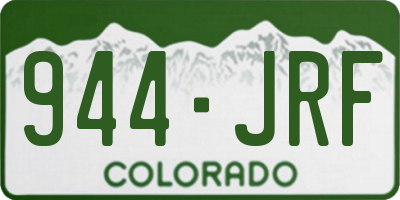 CO license plate 944JRF