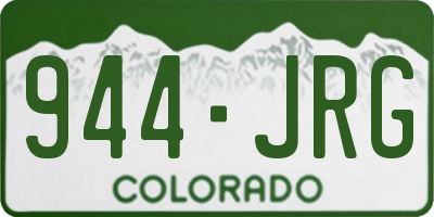 CO license plate 944JRG