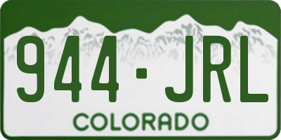 CO license plate 944JRL