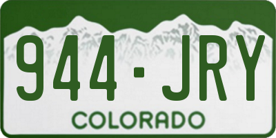 CO license plate 944JRY