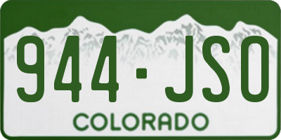 CO license plate 944JSO