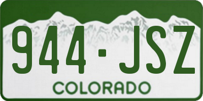 CO license plate 944JSZ