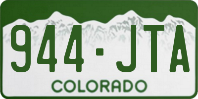 CO license plate 944JTA