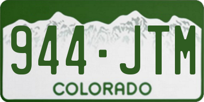 CO license plate 944JTM