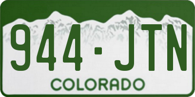 CO license plate 944JTN