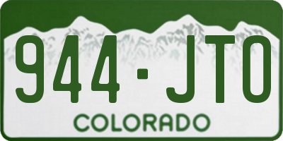 CO license plate 944JTO