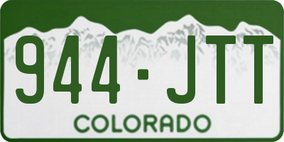 CO license plate 944JTT