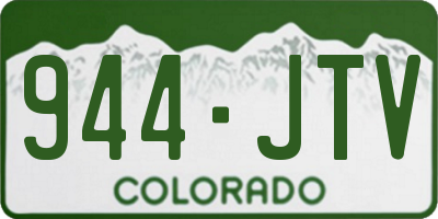 CO license plate 944JTV