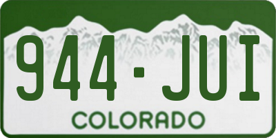CO license plate 944JUI