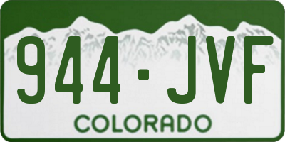 CO license plate 944JVF