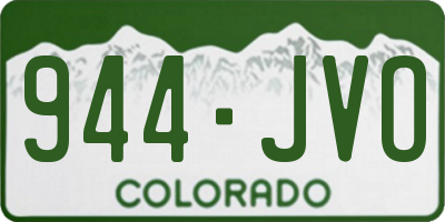 CO license plate 944JVO