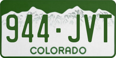 CO license plate 944JVT