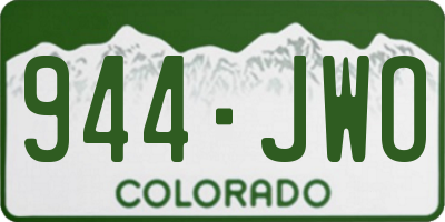 CO license plate 944JWO