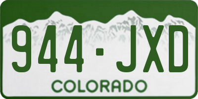 CO license plate 944JXD