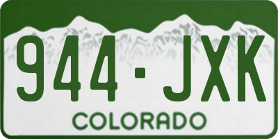 CO license plate 944JXK