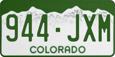 CO license plate 944JXM