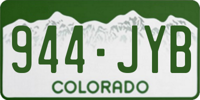 CO license plate 944JYB