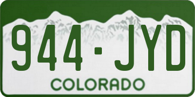 CO license plate 944JYD