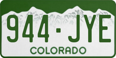 CO license plate 944JYE
