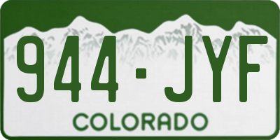 CO license plate 944JYF