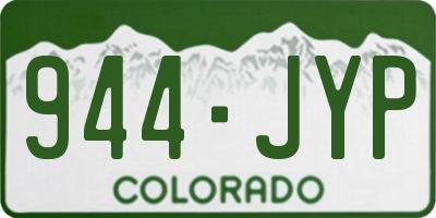CO license plate 944JYP