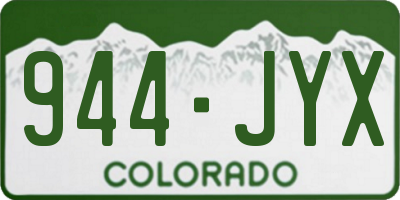 CO license plate 944JYX