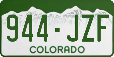 CO license plate 944JZF