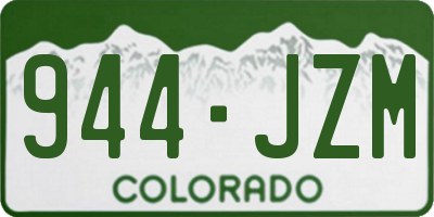 CO license plate 944JZM