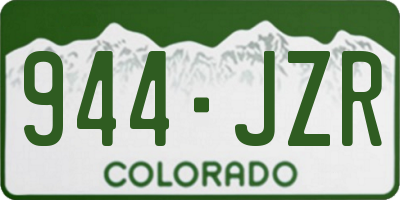 CO license plate 944JZR