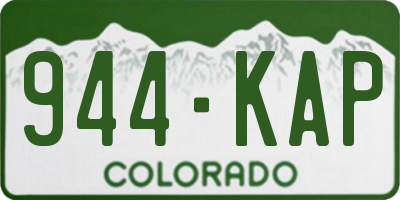 CO license plate 944KAP